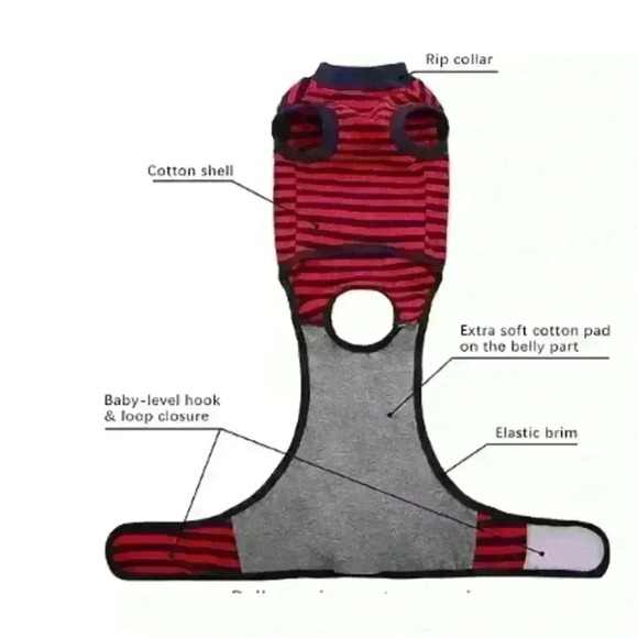 Kuoser Pet Recovery Onesies Suit NWT Size L - Picture 4 of 10